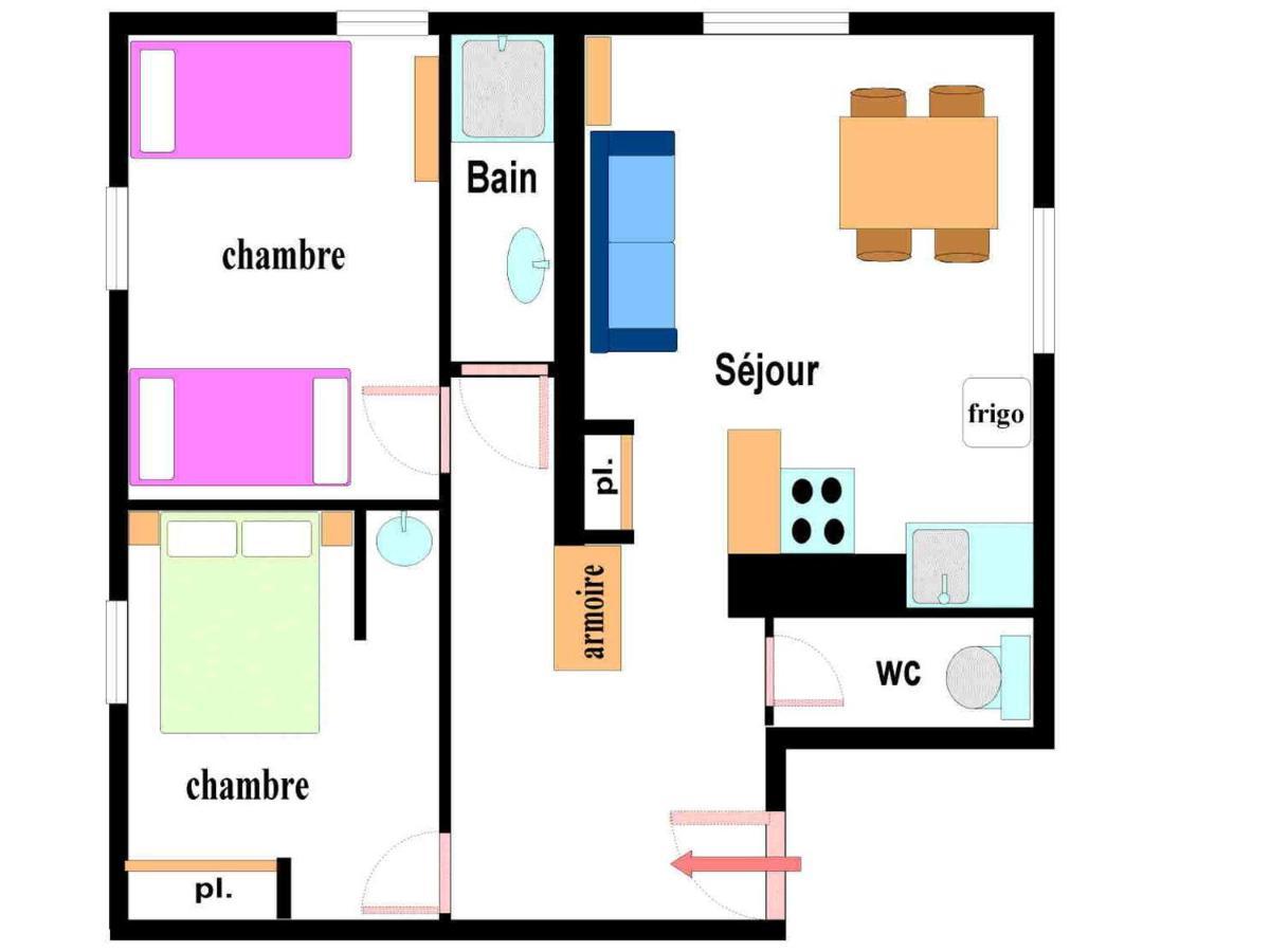 Appartement 5 Personnes Val Cenis, 2 Ch, Draps Fournis - Fr-1-508-253 Lanslebourg-Mont-Cenis Eksteriør bilde